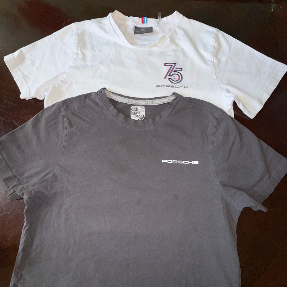 Lot of 2 - Porsche 917 Size Extra Small T-Shirts Celebrating 75 Years
